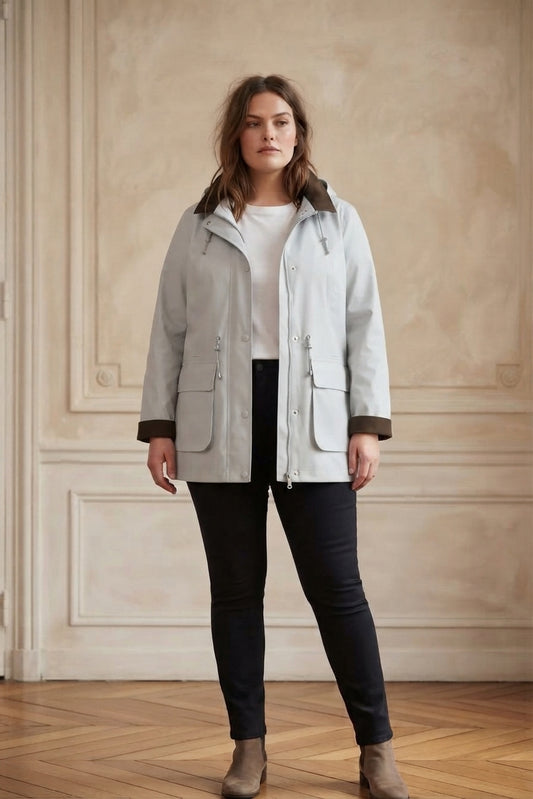 Veste Imperméable Femme Doublée Léopard à Capuche – WB708