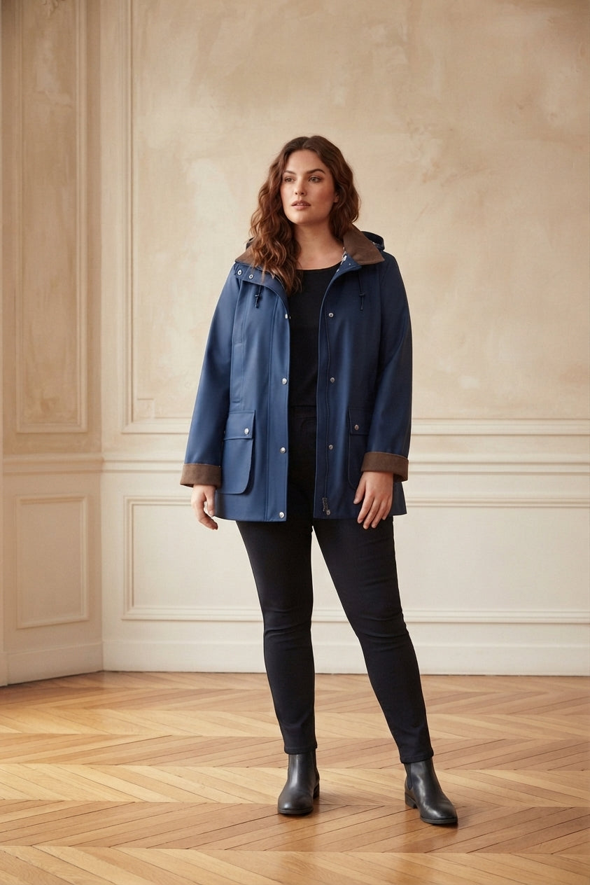 Veste Imperméable Femme Doublée Léopard à Capuche – WB708