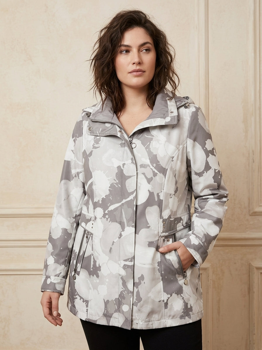 Veste Femme Imprimée à Poches Zippées – WM370