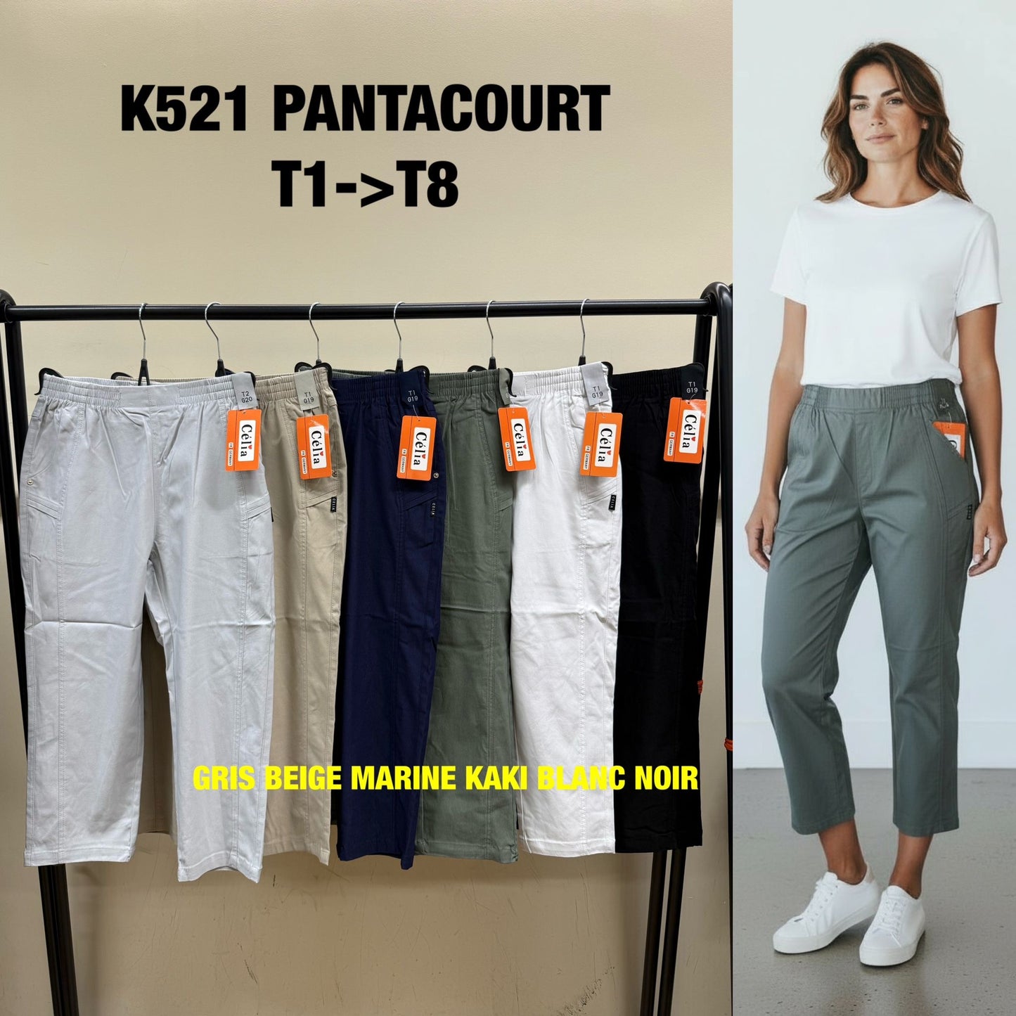 Pantacourt Femme K521 – Saturne Paris